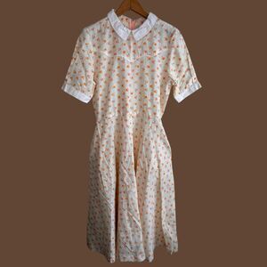 Vintage 1950s 1960s Shirt Dress with Pockets